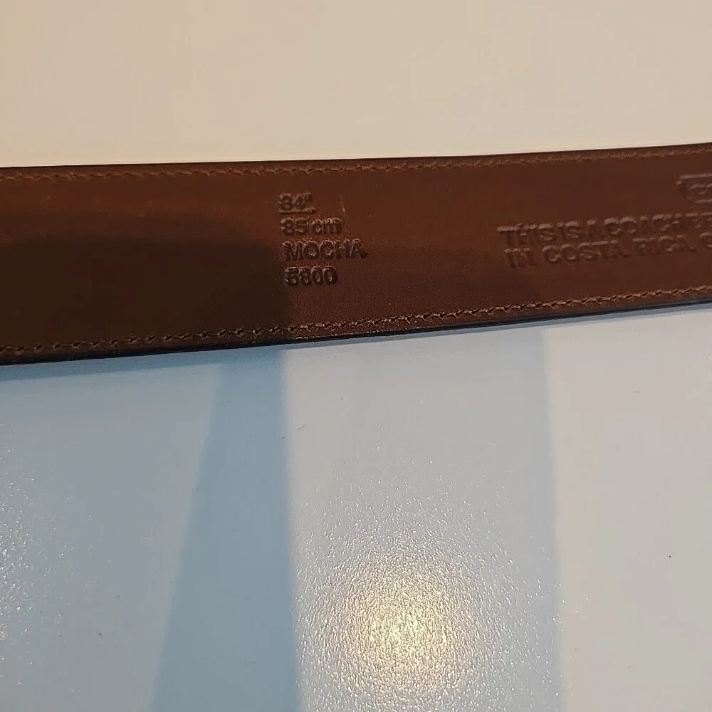 Coach Men's Leather Belt in Dark Brown